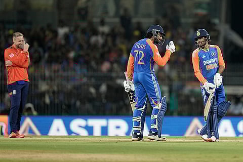 IND vs ENG 2nd T20: India's Tilak Varma speaks to batting partner Ravi Bishnoi