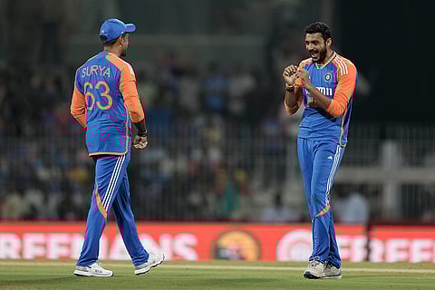 IND vs ENG 2nd T20: India's Axar Patel celebrates the dismissal of England's captain Jos Buttler
