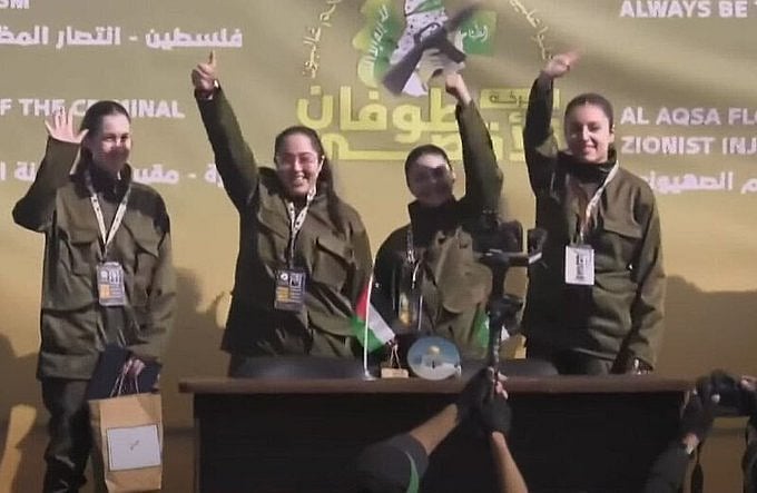 Four Israeli hostages released by Hamas on Saturday - X/@MarioNawfal