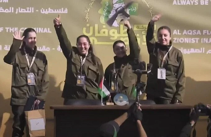 Four Israeli hostages released by Hamas on Saturday