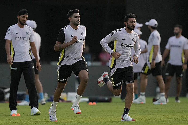 India Vs England T20 Cricket series - Team India practice session -Harshit Rana, Axar Patel