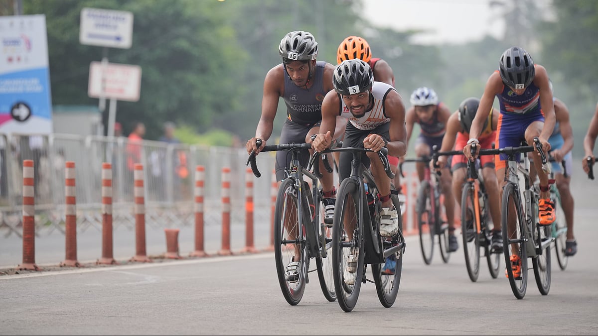 Photo: X | National Games : Indian athletes in the 37th National Games.
