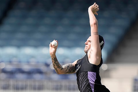 IND vs ENG 2nd T20: England's Brydon Carse attends a practice session