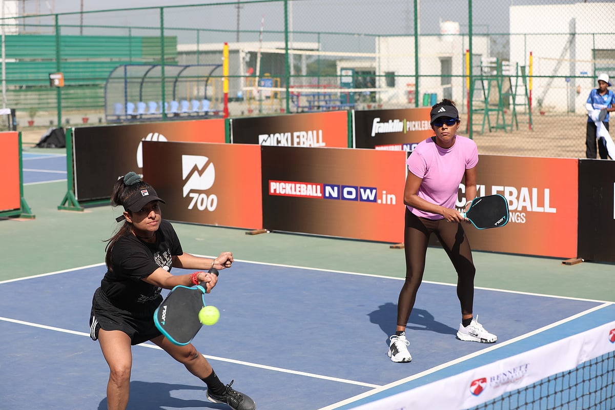 Special Arrangement : Women's Doubles pair in action during 4th IPA Pickleball Nationals.