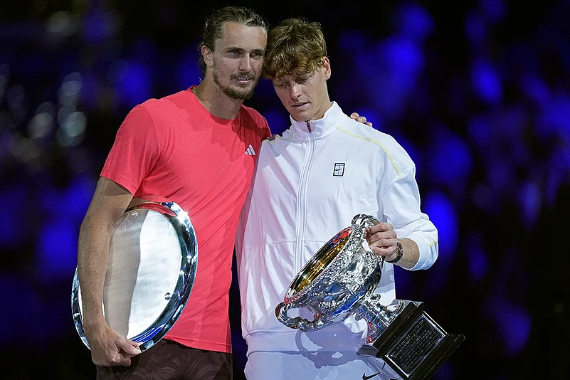 Australian Open Tennis winner Jannik Sinner with Norman Brookes Challenge Cup_7