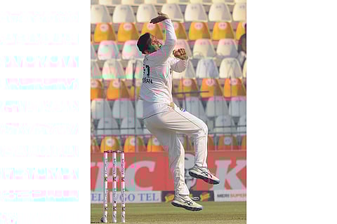 PAK vs WI 2nd Test: Pakistan's Noman Ali bowls