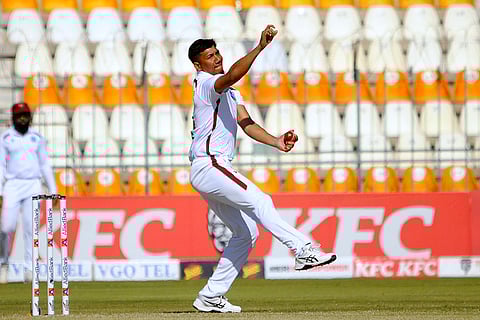 PAK vs WI 2nd Test: West Indies Gudakesh Motie bowls