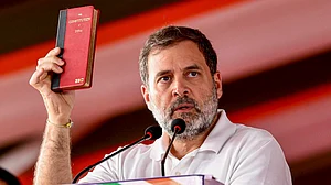 PTI : In this image provided by AICC on Monday, Jan. 27, 2025, LoP in the Lok Sabha and Congress leader Rahul Gandhi addresses a gathering during the 'Jai Bapu, Jai Bhim, Jai Samvidhan' rally, in Mhow, Madhya Pradesh.