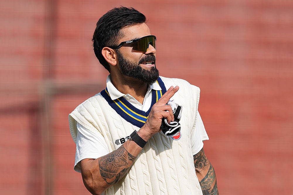 | Photo: PTI/Kamal Kishore : Ranji Trophy Virat Kohli at Delhi's training