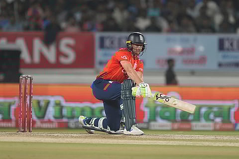 IND vs ENG 3rd T20: England's captain Jos Buttler plays a shot