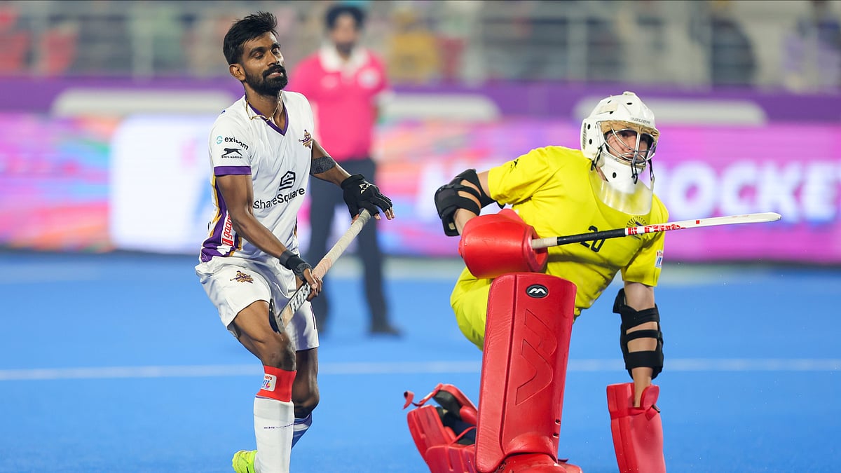 Photo: X | Hockey India : Team Gonasika vs Hyderabad Toofans, HIL 2024-25 match.