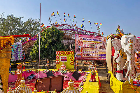 Wooden structure collapses at event in UP's Baghpat