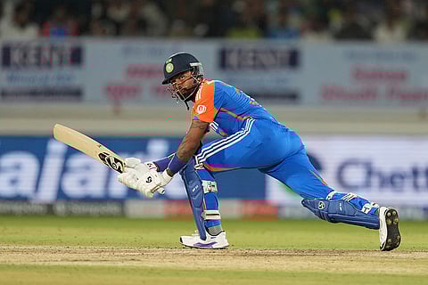 IND vs ENG 3rd T20: India's Hardik Pandya bats