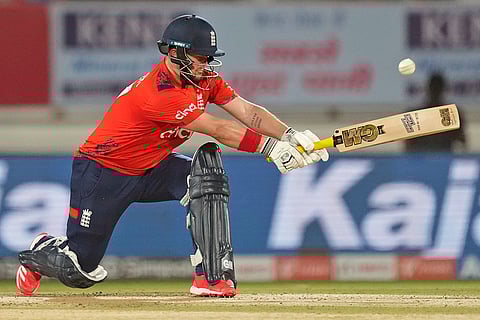 IND vs ENG 3rd T20: England's Ben Duckett plays a shot
