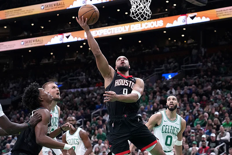 NBA basketball Houston Rockets vs Boston Celtics game: Dillon Brooks