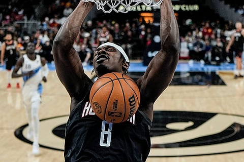 NBA 2024-25: Rockets forward Jae'Sean Tate (8) dunks the ball