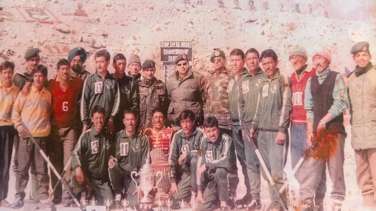 Special Arrangement : Ladakh Scouts Regiment continues to inspire many to play ice hockey.