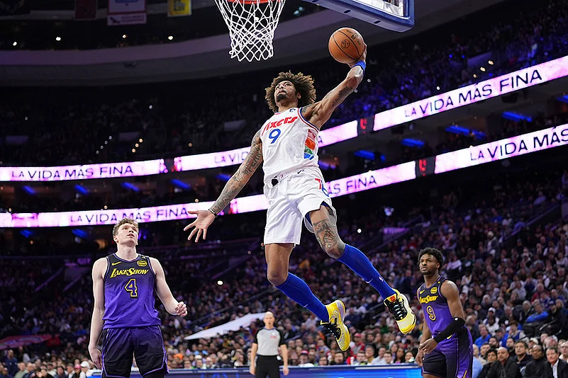 NBA basketball Philadelphia 76ers vs LA Lakers game pics: Kelly Oubre Jr.