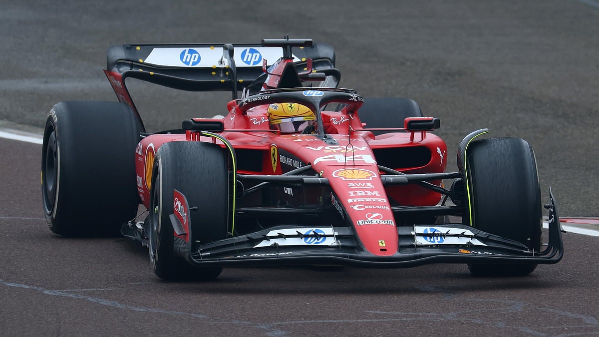 Hamilton during testing.