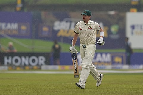 SL vs AUS 1st Test Day 1: Steven Smith runs back to pavilion as the play interrupted by rain