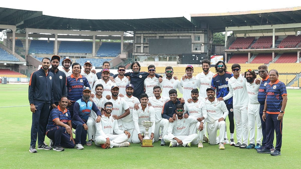 X/Krunal Pandya : File photo of the Baroda cricket team.
