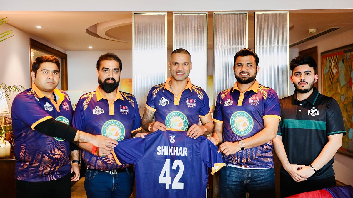 Photo: Special Arrangement : Shikhar Dhawan launches Delhi Royals jersey.