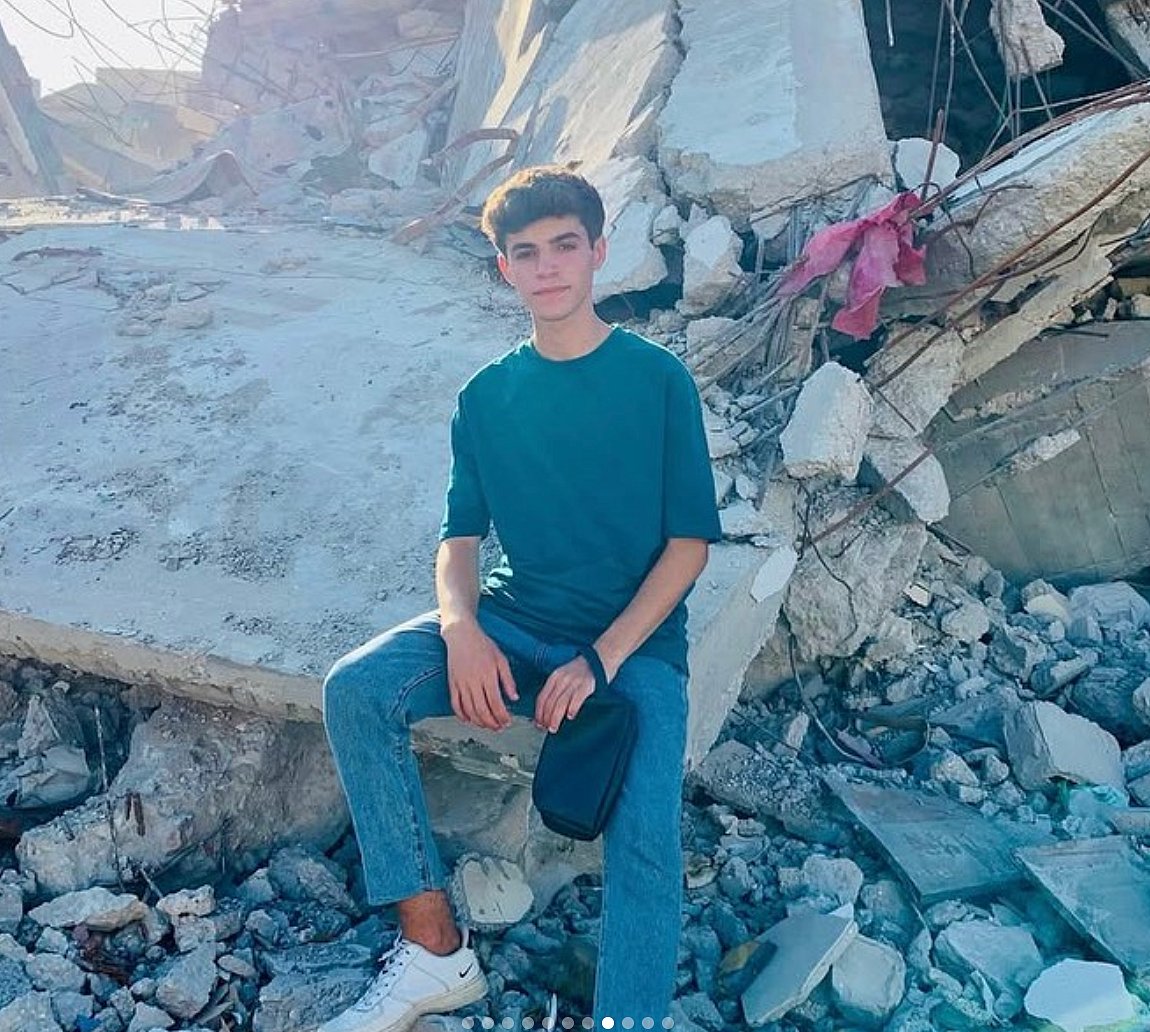 @i.sanadosama via Instagram : Sanad Osama Al-Qadi visits his home in Rafah after the ceasefire (representative image)