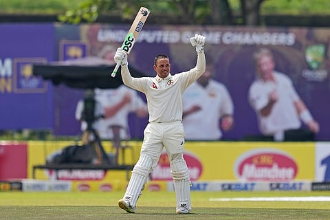 SL vs AUS 1st Test Day 2: Usman Khawaja celebrates after scoring a double century