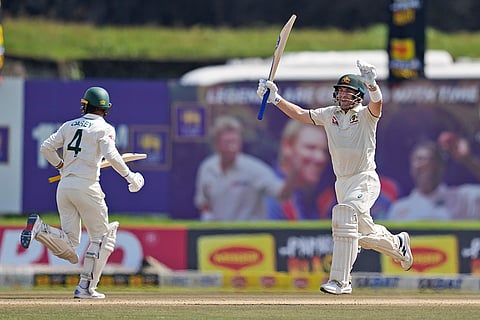 SL vs AUS 1st Test Day 2: Australia's Josh Inglis celebrates his century