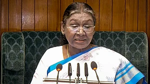 PTI : President Droupadi Murmu addresses the joint sitting of both Houses of Parliament on the first day of the Budget Session, in New Delhi, Friday, Jan. 31, 2025.