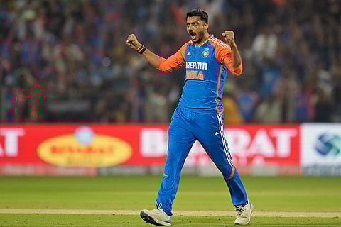 IND vs ENG 4th T20: India's Axar Patel celebrates the wicket of England's Phil Salt