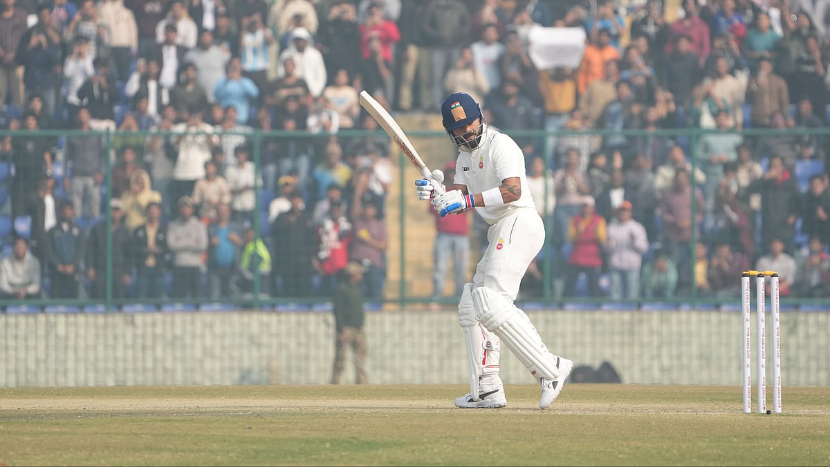 PTI : Virat Kohli in action for Delhi against Railways in their Ranji Trophy match.