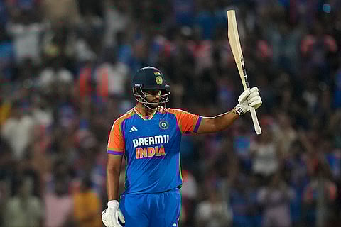 IND vs ENG 4th T20: India's Shivam Dube celebrates his fifty runs