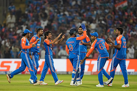 IND vs ENG 4th T20: India's players celebrate the wicket of Jos Buttler