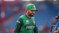Photo: File : Pakistan cricketer Babar Azam during the 2024 ICC T20 World Cup in the USA and West Indies