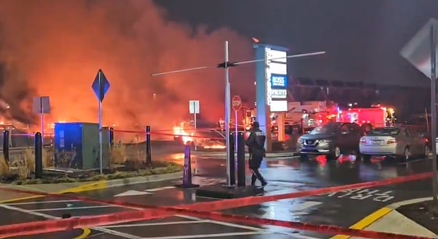 US: Medical Support Jet With 6 Onboard Crashes Near Philadelphia Airport, Sets Homes Ablaze; Investigation Underway
