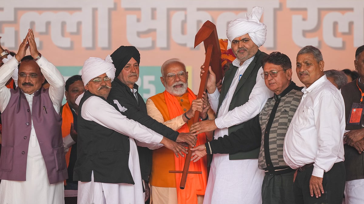 | Photo- PTI/Shahbaz Khan : Delhi Elections 2025: PM Modi Expresses Confidence In BJP's Win For Polls; Says AAP Destroyed 11 Years