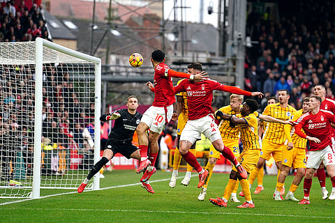 English Premier League: Nottingham Forest's Morgan Gibbs-White scores his side's second goal