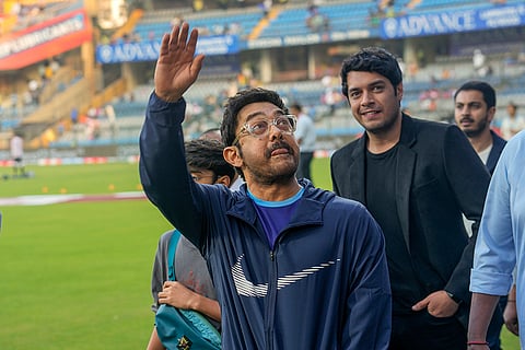IND vs ENG 5th T20I: Bollywood actor Aamir Khan waves as he arrives