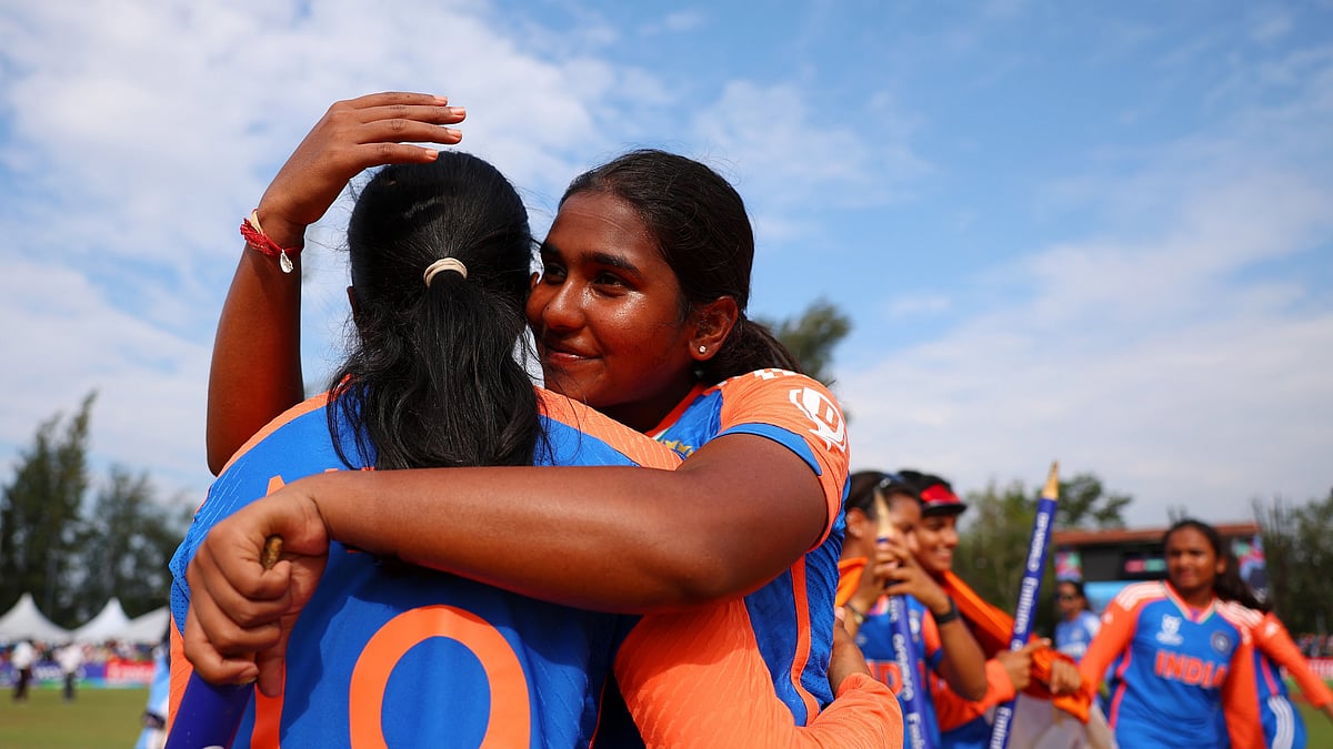 Photo: X | T20 World Cup : Gongadi Trisha during the celebrations of India winning the title of the ICC Under-19 Women's T20 World Cup 2025.