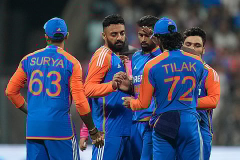 IND vs ENG 5th T20I: India's Varun Chakravarthy celebrates the wicket of Jos Buttler