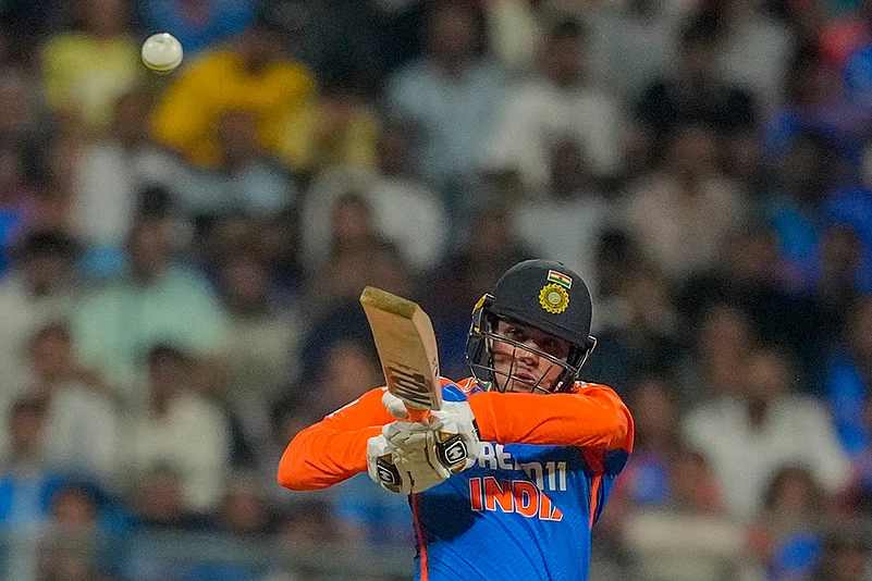 India Vs England Cricket IND vs ENG 5th T20I Photo from Mumbai: Abhishek Sharma