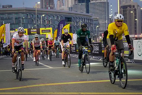 Emirates Cycling: Competitors start the L'Etape Dubai