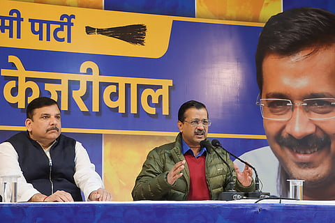 Kejriwal press conference in Delhi