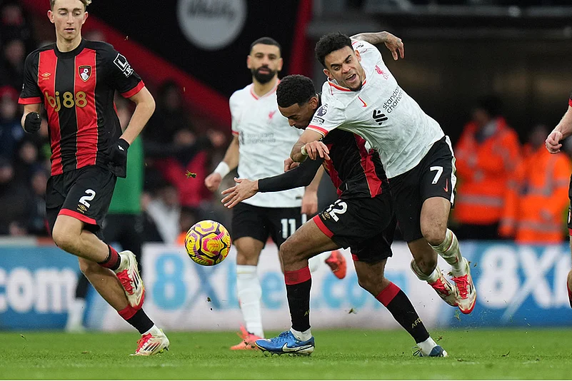English Premier League soccer Bournemouth vs Liverpool photo: Luis Diaz
