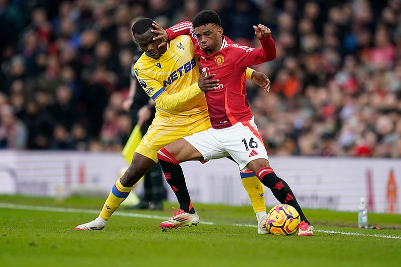 English Premier League soccer Manchester United and Crystal Palace match photo: Amad Diallo