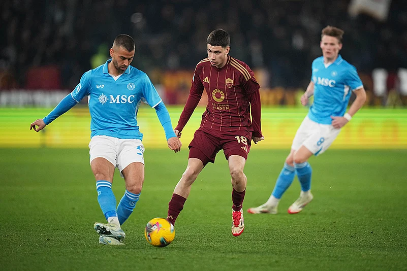 Italian Serie A soccer AS Roma vs Napoli match photo: Leonardo Spinazzola