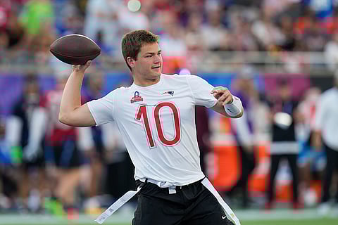 Pro Bowl Football: AFC quarterback Drake Maye, of the New England Patriots