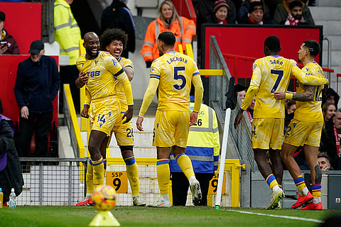 English Premier League 2024-25: Crystal Palace's Jean-Philippe Mateta celebrates after scoring the opening goal