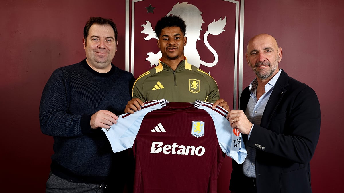 Aston Villa's new signing Marcus Rashford - null